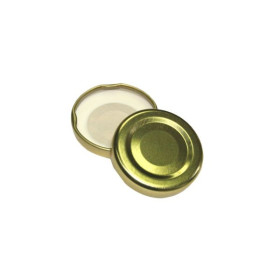 Set capace de borcan mic auriu D53 (10 buc)