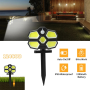 Lampa Solara Exterior cu Senzor si 124 COB LED – 12-5