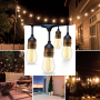Ghirlanda solara LED de exterior, 10M 15 becuri – 12-16
