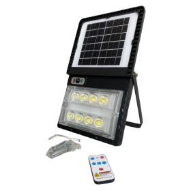 Lampa solara LED cu telecomanda si panou solar – 12-25