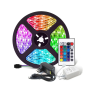 Banda LED RGB 5m cu telecomanda si adaptor 12-38