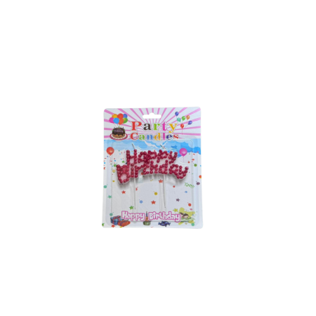 Lumanare Tort Happy Birthday 4-14 - Rosu