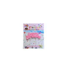 Lumanare Tort Happy Birthday 4-14 - Roz